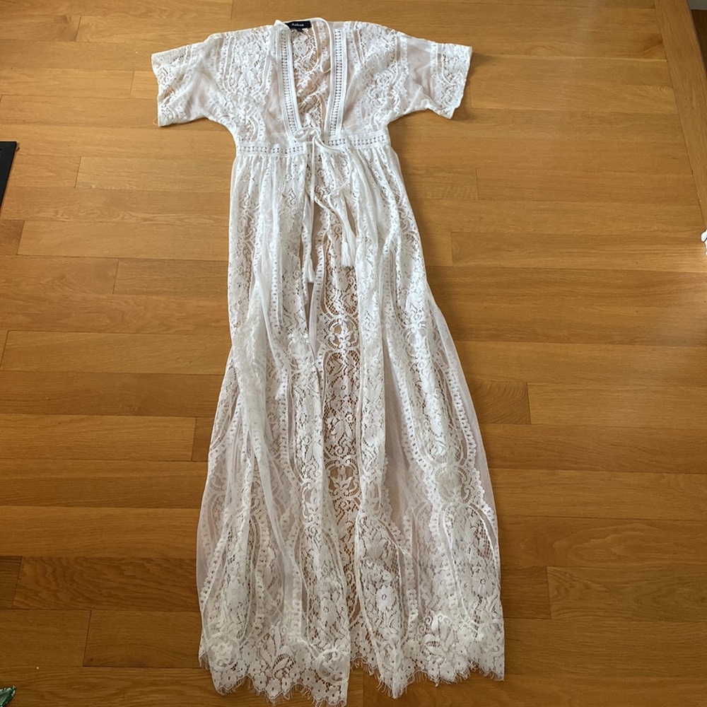 New Vici Pebble Beach Lace Duster Kimono - Picture 4 of 6